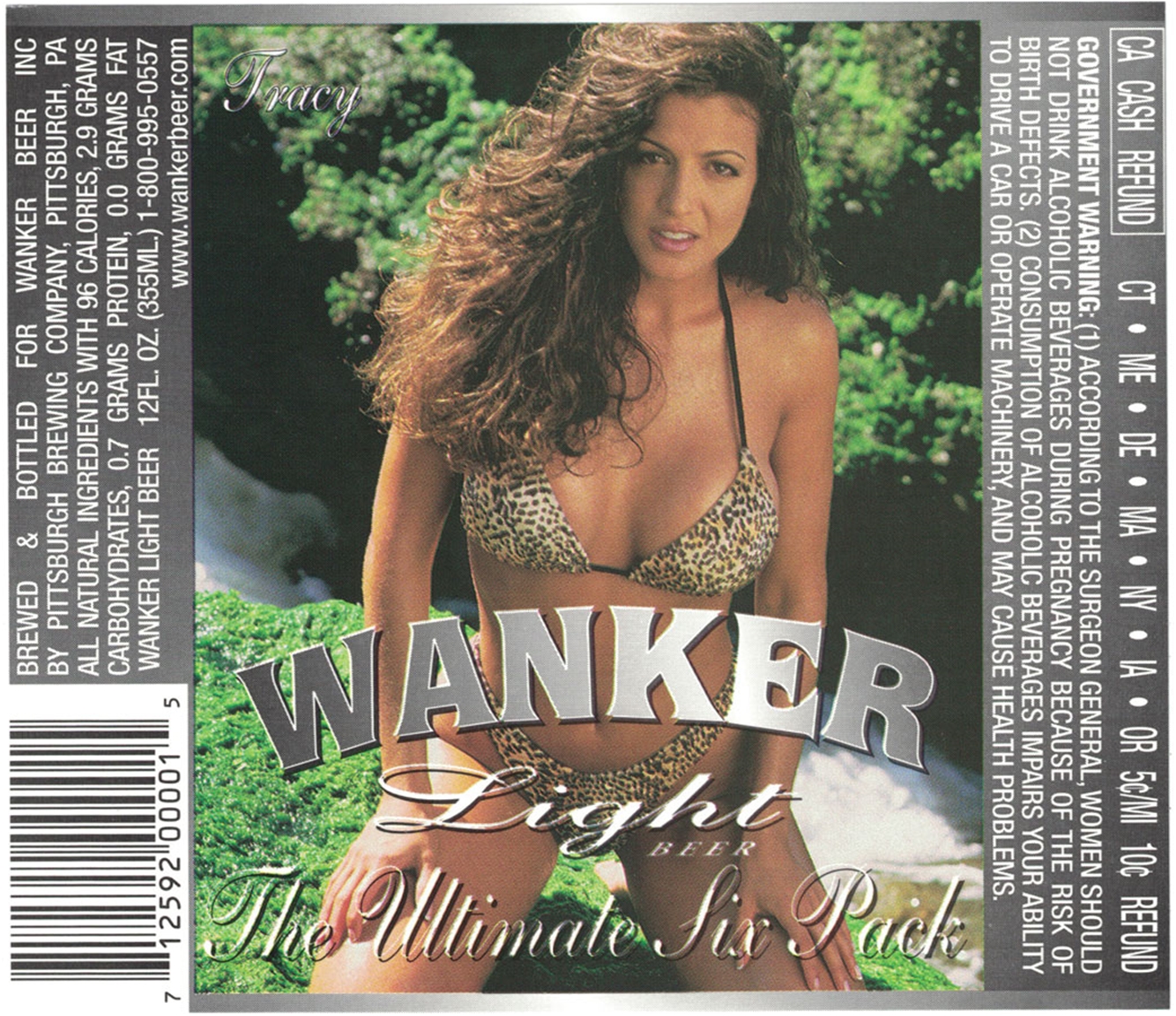 Wanker Light Tracy Beer Label