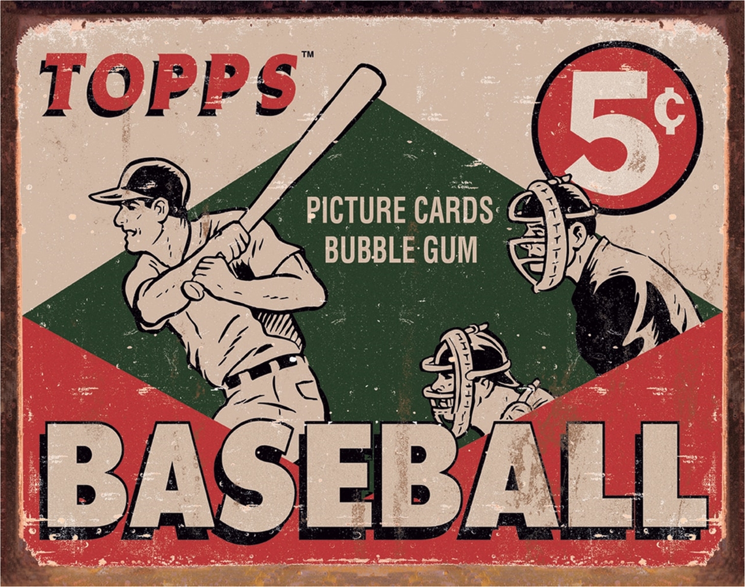 Topps 1955 Baseball Tin Sign
