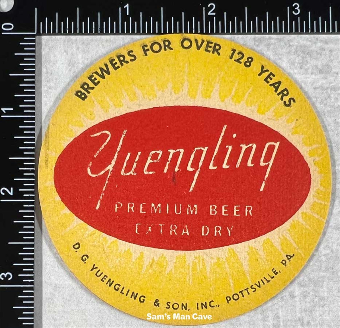 Yuengling Over 128 Years Beer Coaster
