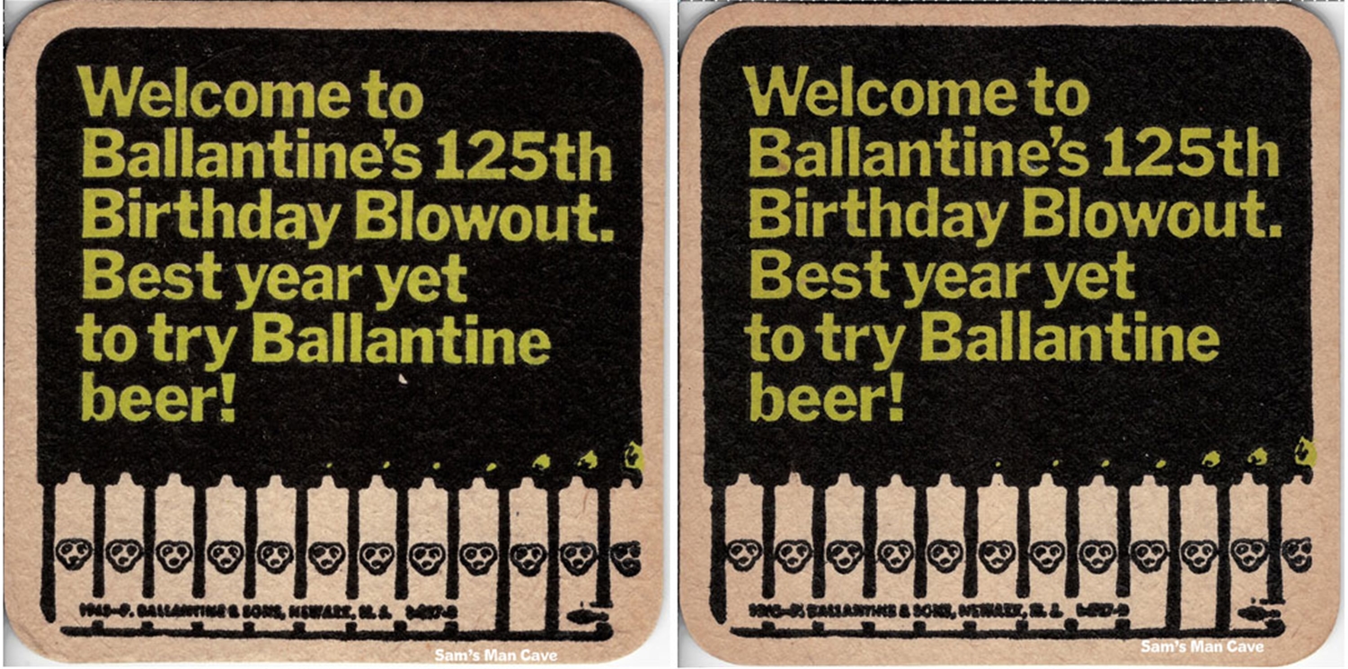 Ballantine's 125th Blowout Beer Coaster