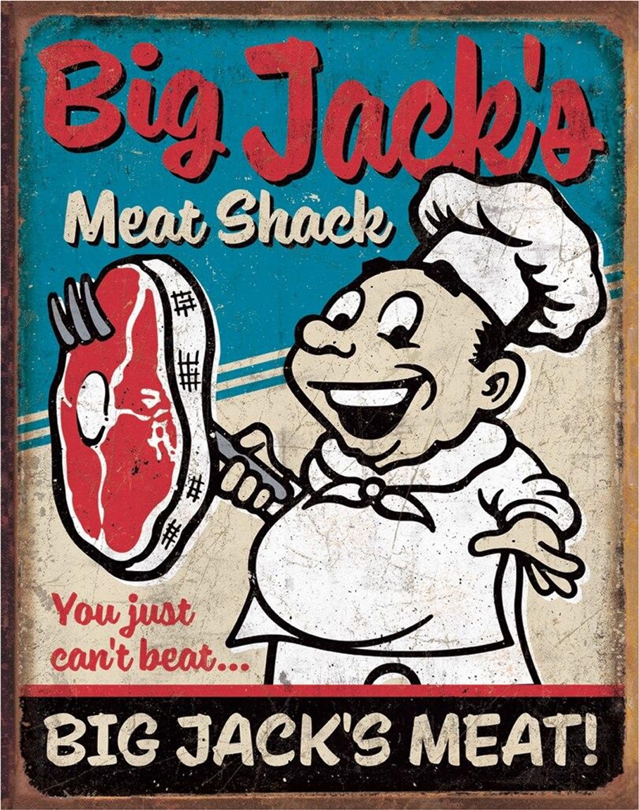 Big Jack's Meats Metal Sign