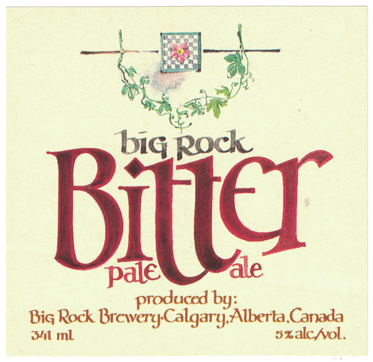 Big Rock Bitter Pale Ale Biere Beer Label