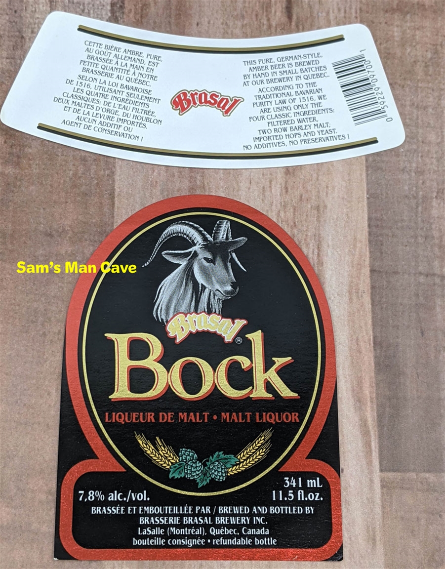 Brasal Bock Beer Label