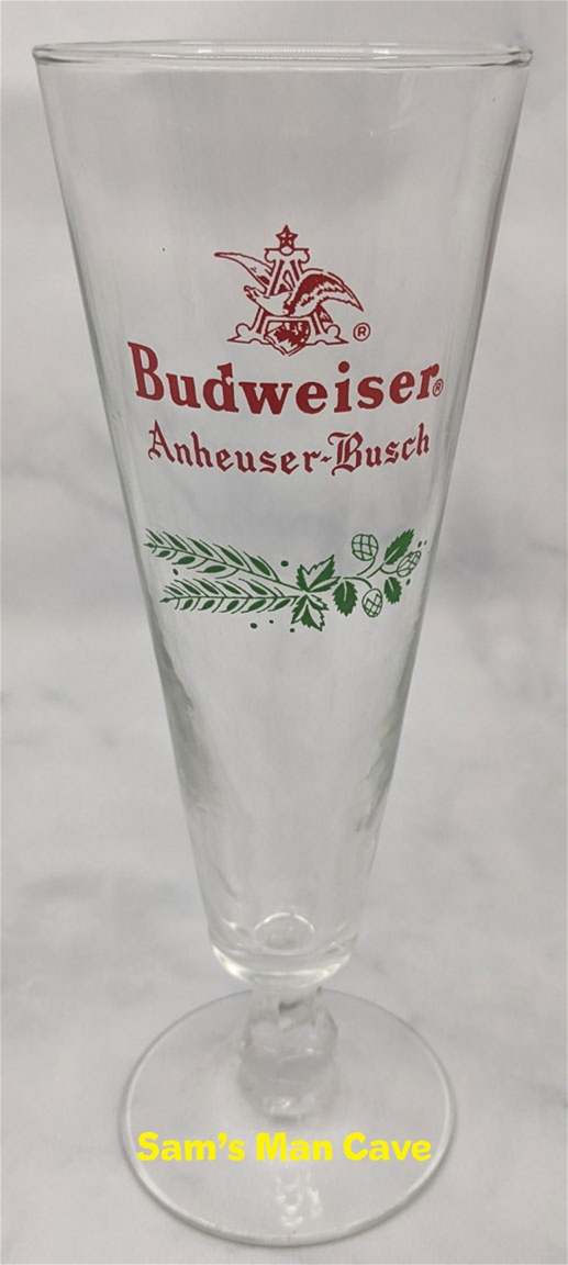 Budweiser Anheuser-Busch Footed Pilsner Glass
