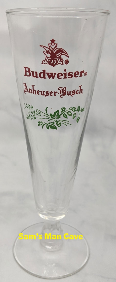 Budweiser Anheuser-Busch Footed Pilsner Glass