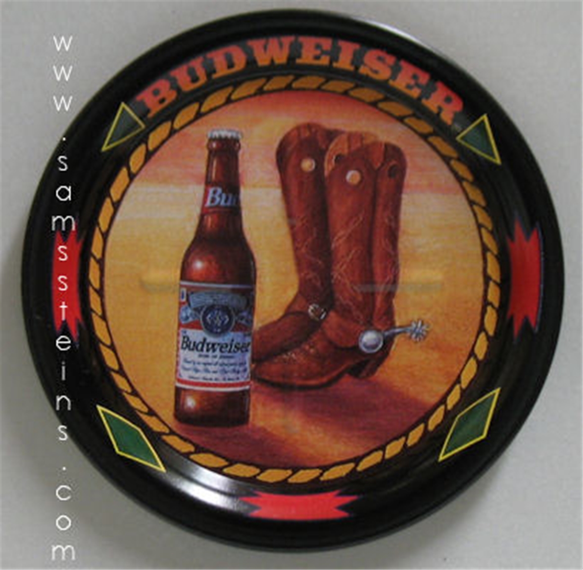 Budweiser Western Metal Beer Coaster SET