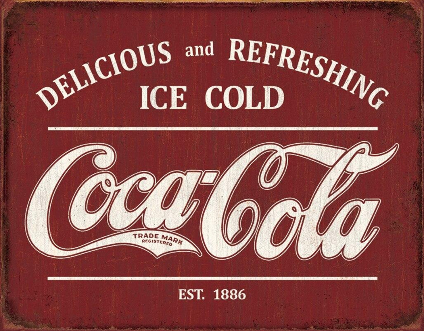 Coca Cola EST 1886 Metal Sign