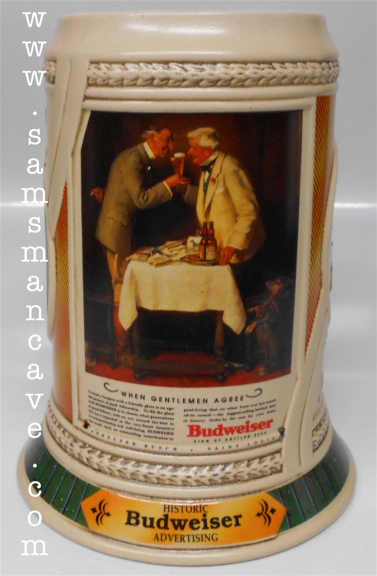 Historic Budweiser Advertising Series Stein & Tin I