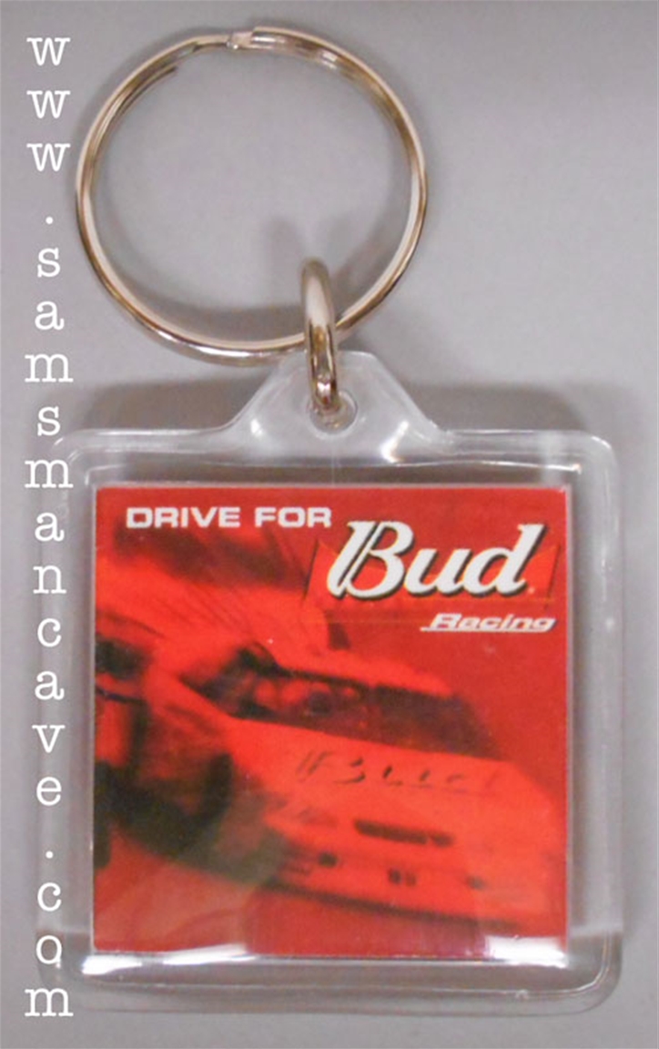 Budweiser Drive For Bud Racing Keychain