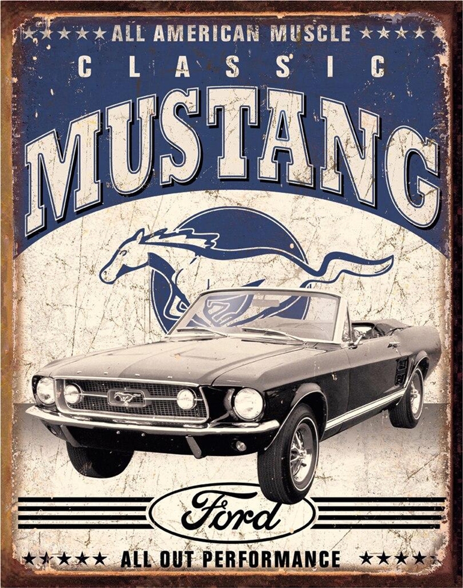 Ford Classic Mustang Metal Sign