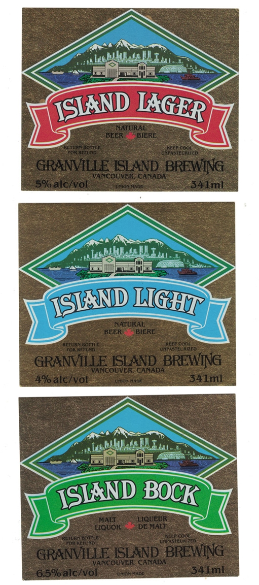 Granville Island Brewing Label Set of 3