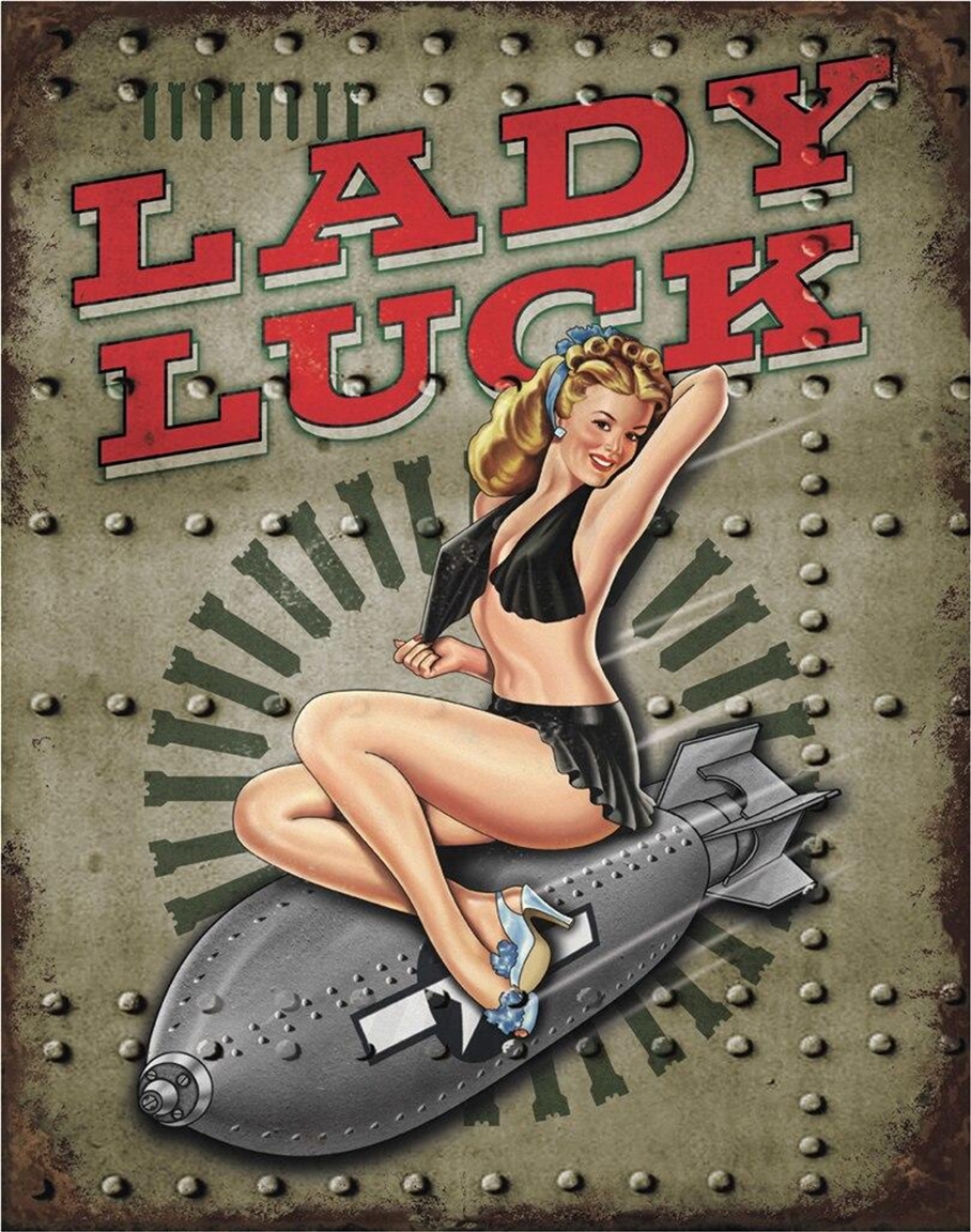 Legends Lady Luck Metal Sign