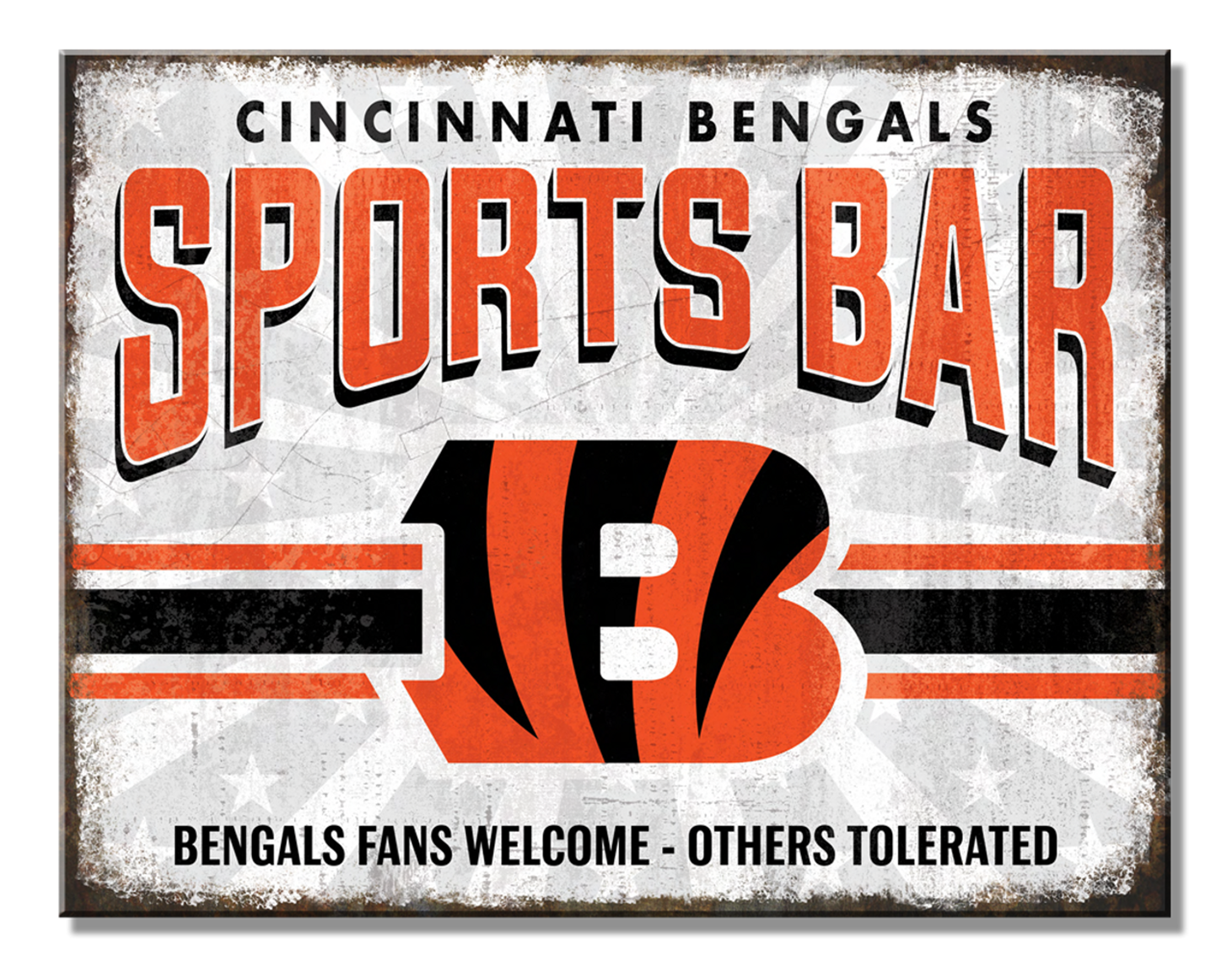Cincinnati Bengals Sports Bar Metal Sign