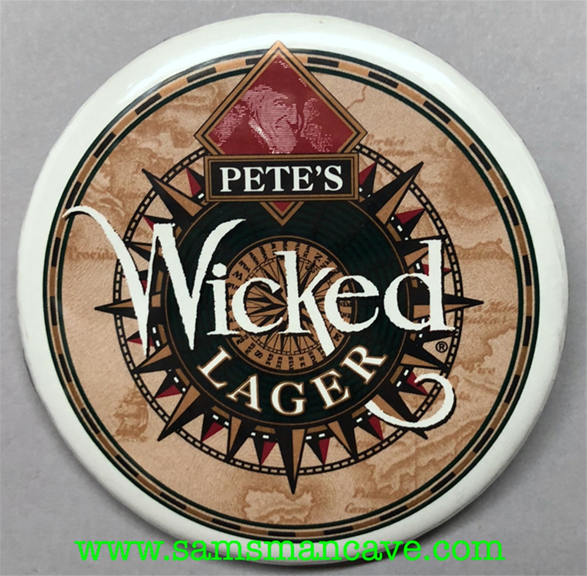Pete's Wicked Lager Pinback