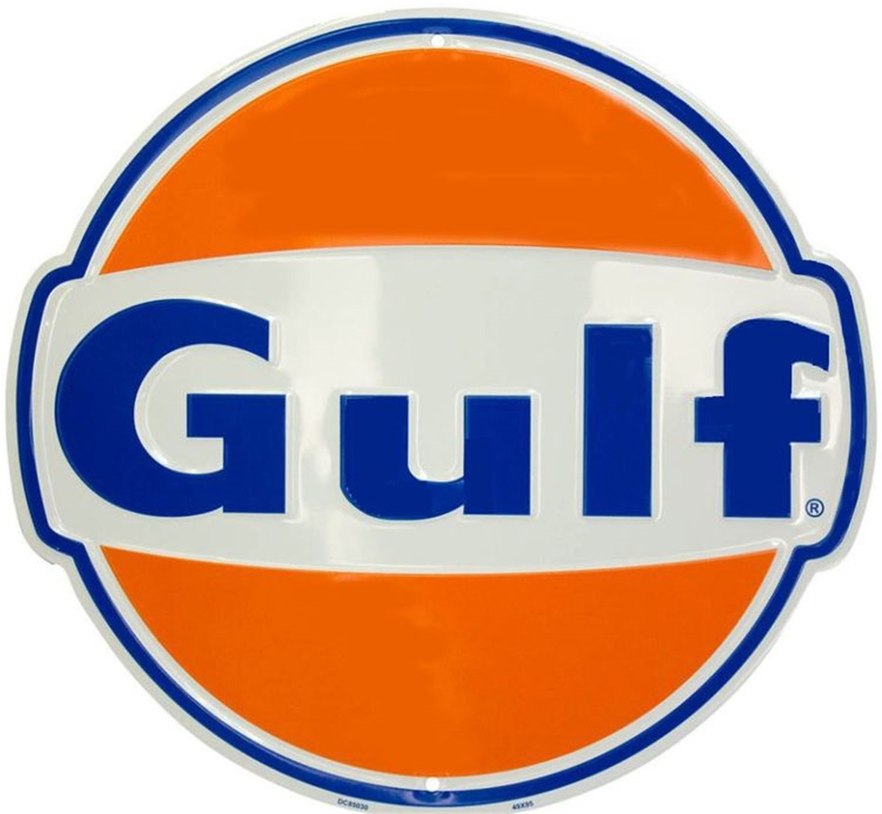 Gulf Die Cut Round Sign