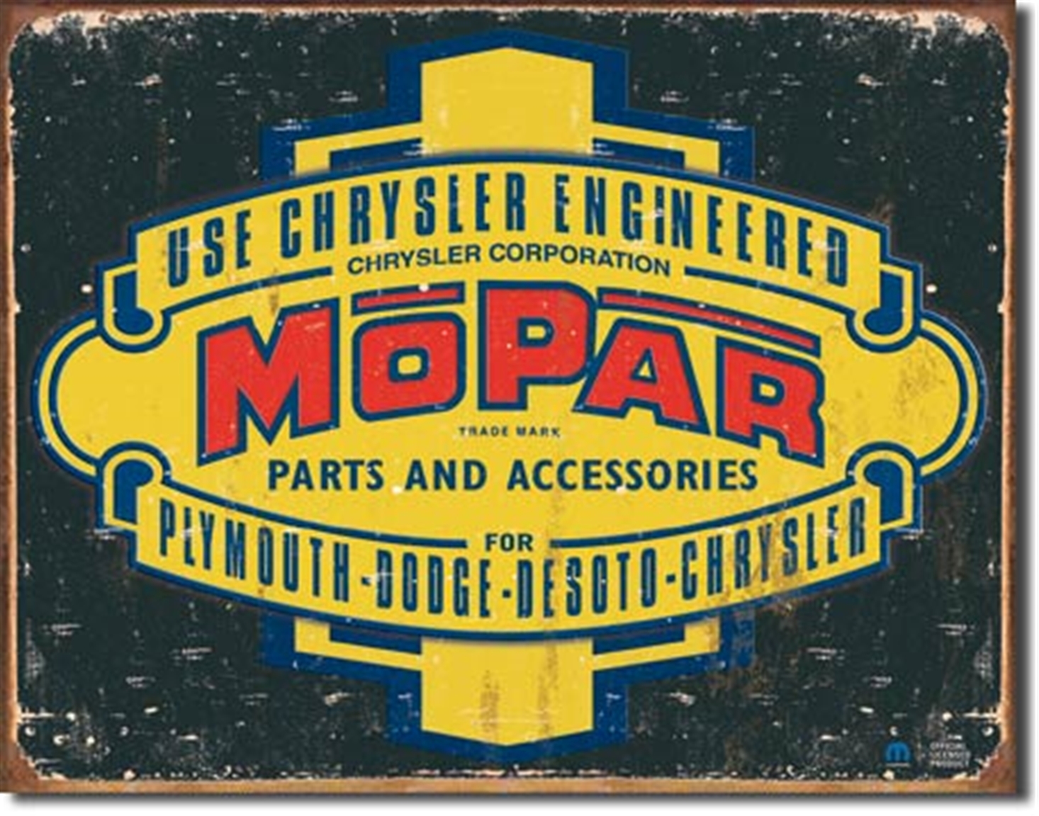 Mopar 1937 Logo Tin Sign