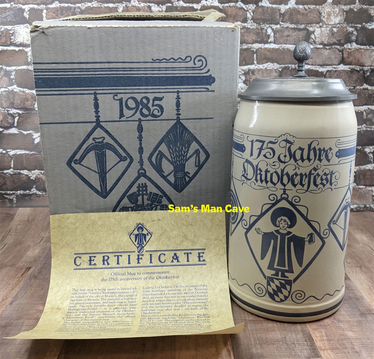 1985 Munich Oktoberfest 175th Anniversary Stein