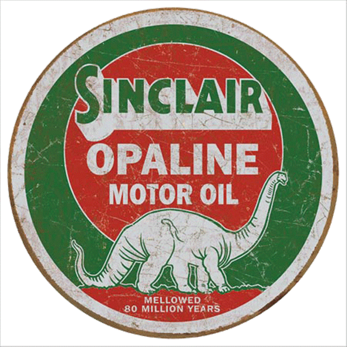 Sinclair Round Metal Sign