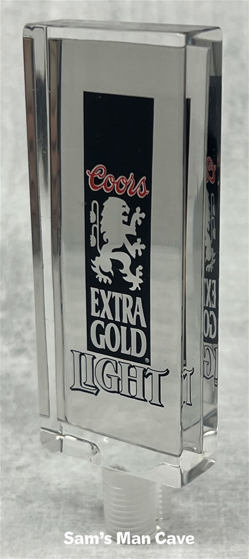 Coors Extra Gold Light Lucite Tap Handle