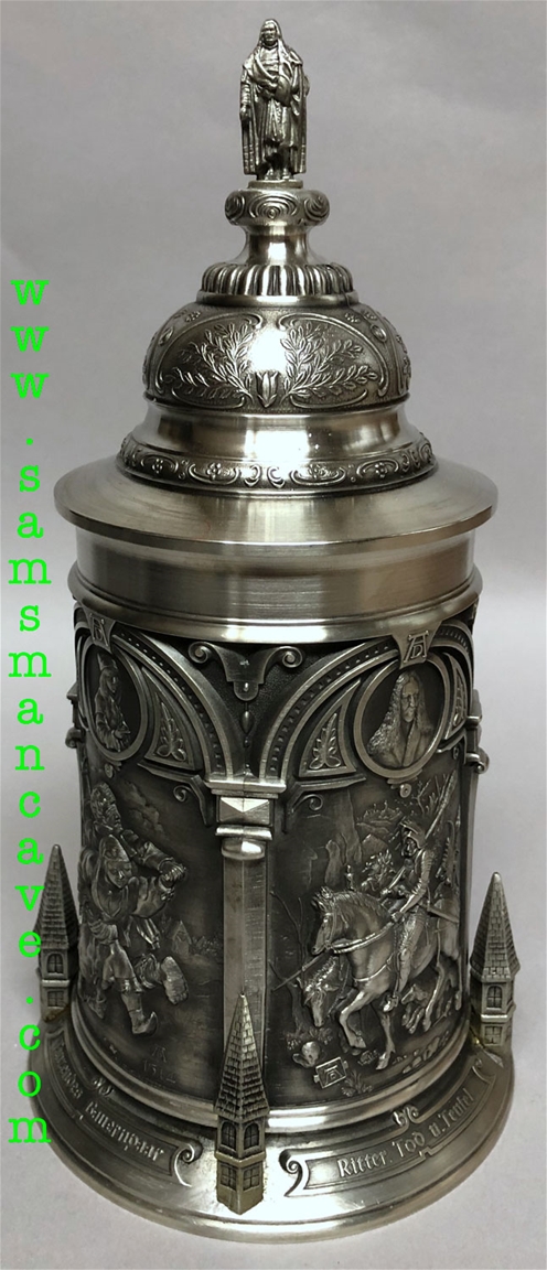 Albrecht Durer Knight Pewter Relief Stein