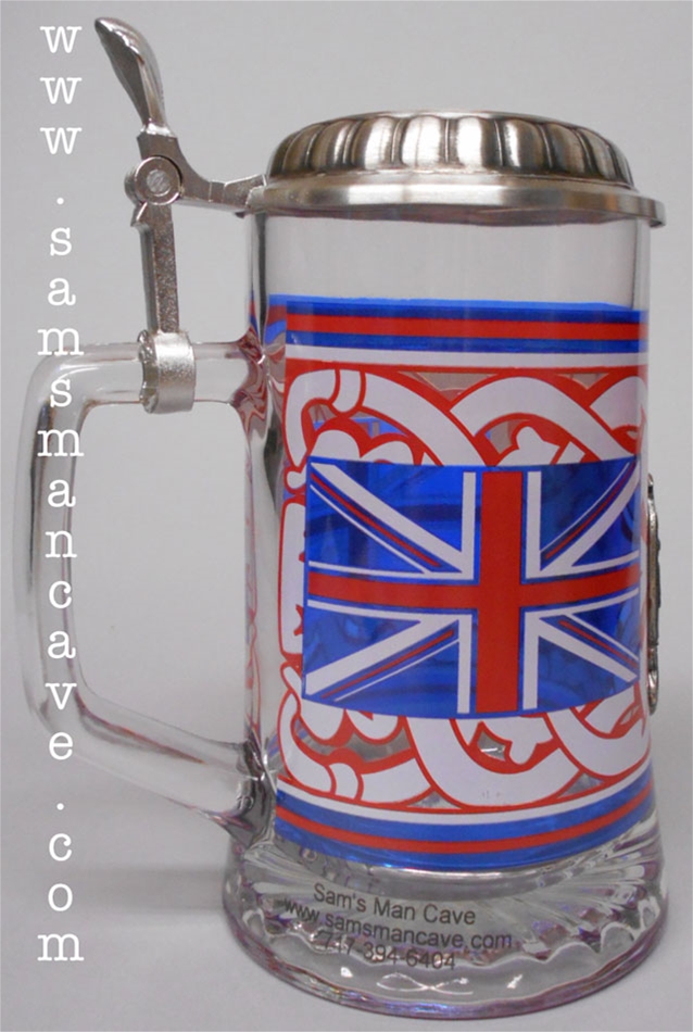 Glass Heritage Series England Beer Stein