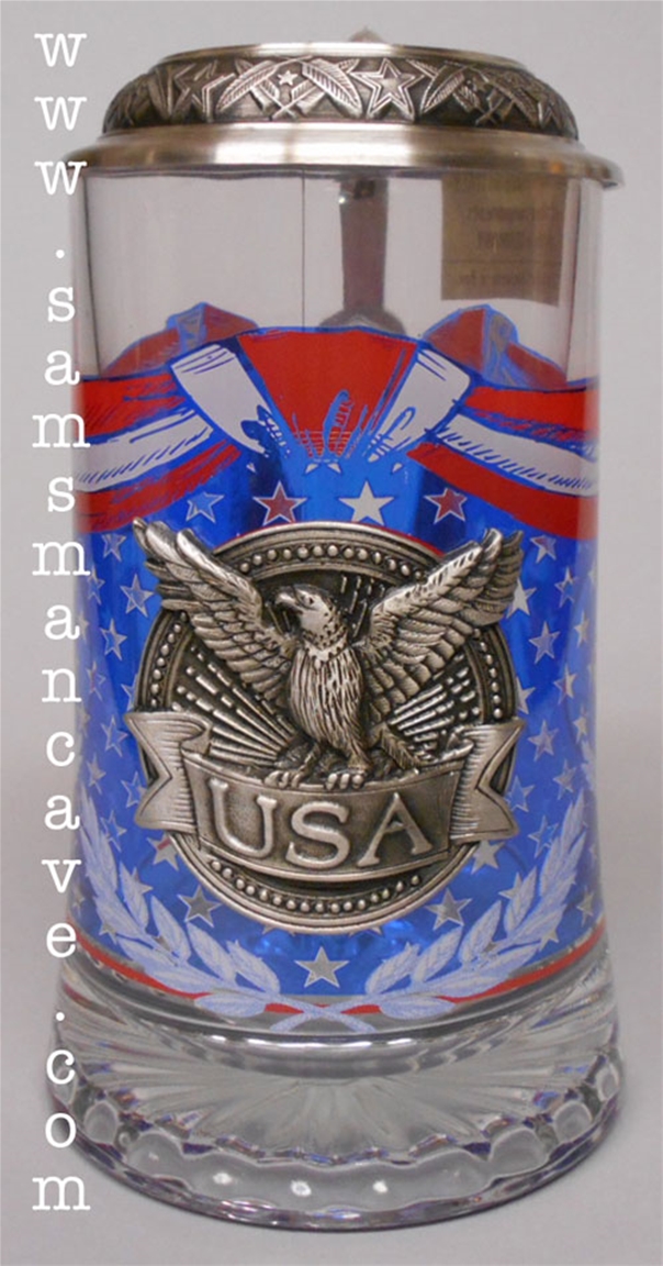 Glass Heritage Series USA Beer Stein