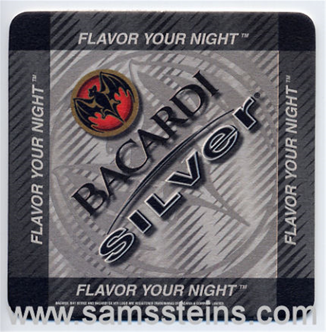 Bacardi Silver Coaster
