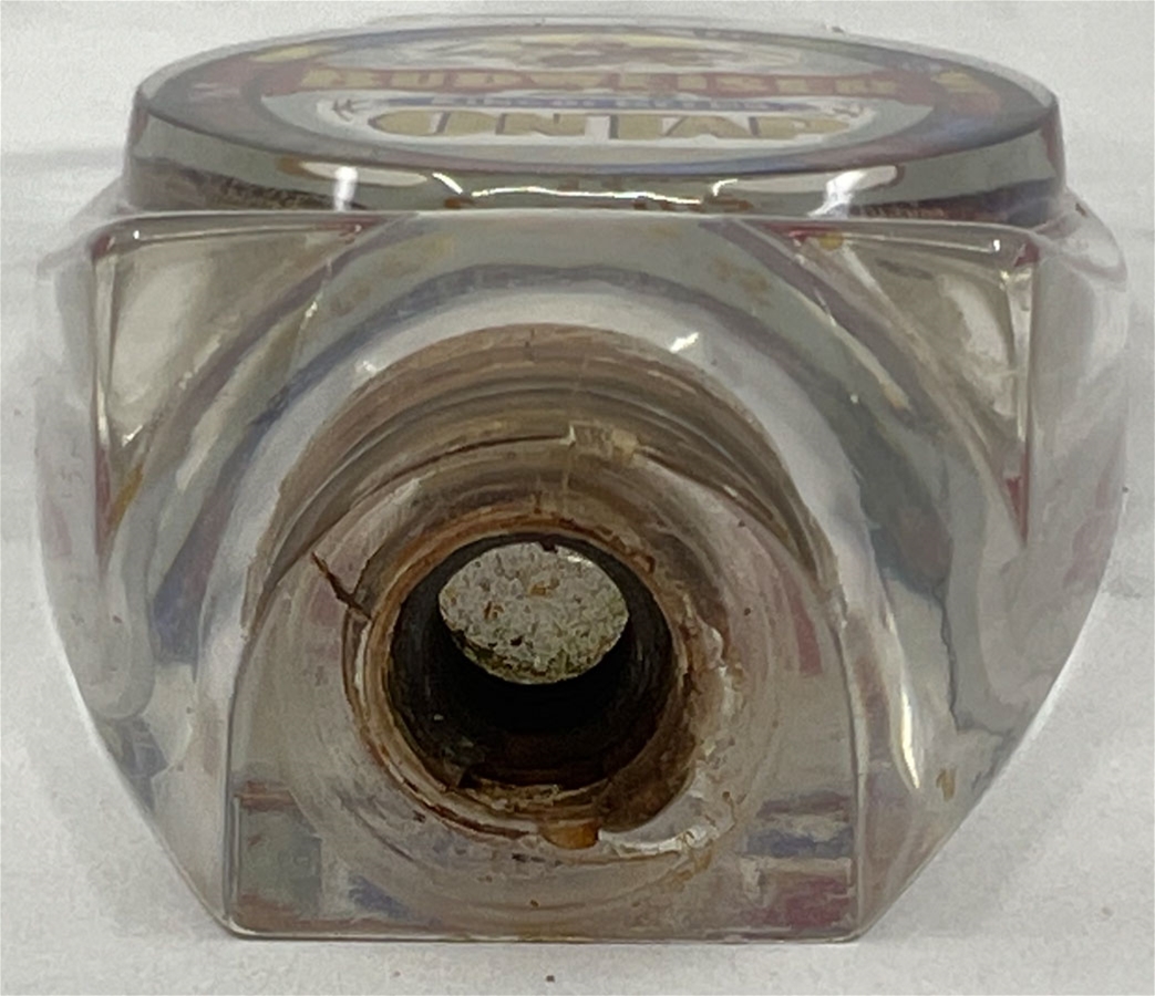 Budweiser On Tap Lucite Tap Handle