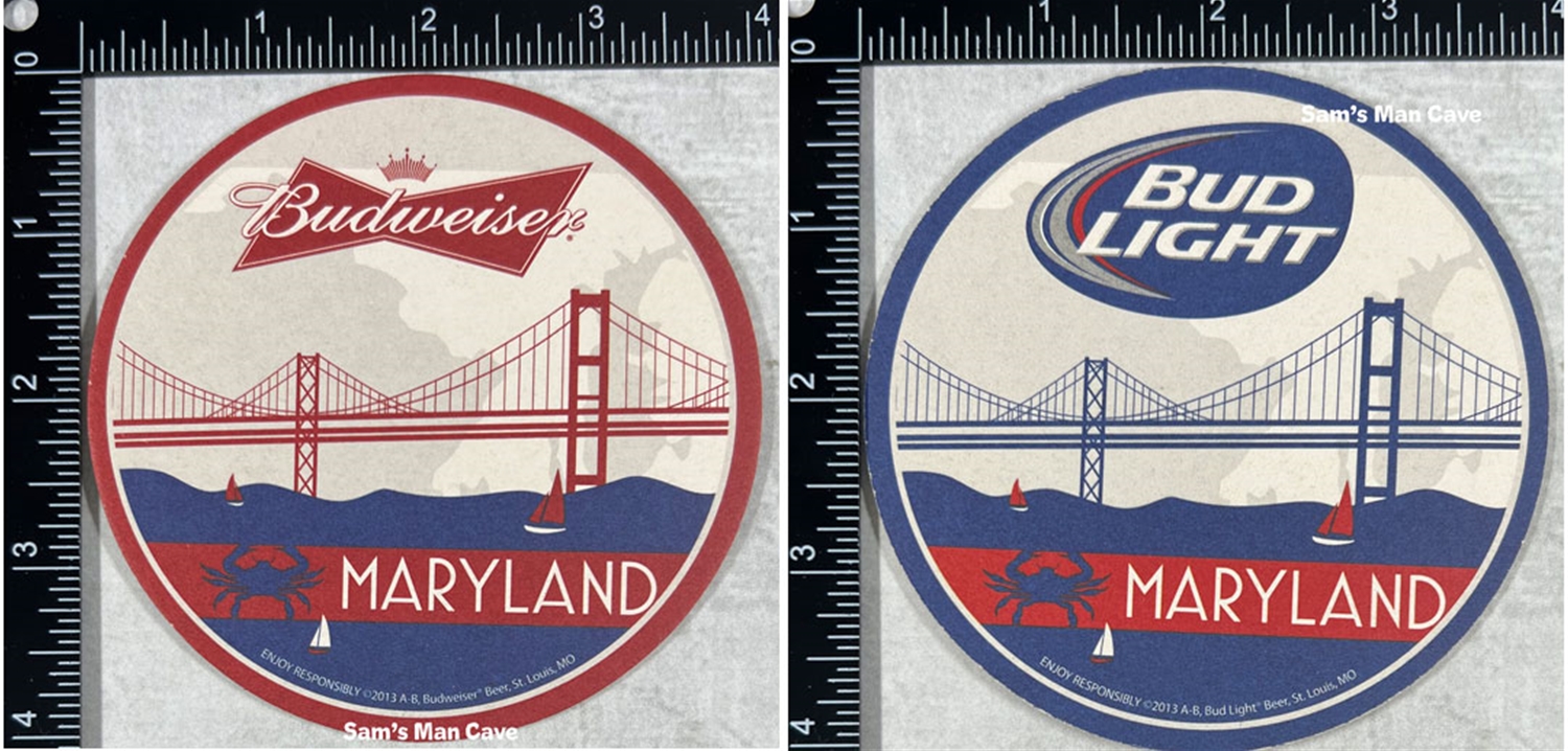 Budweiser Bud Light Maryland Coaster