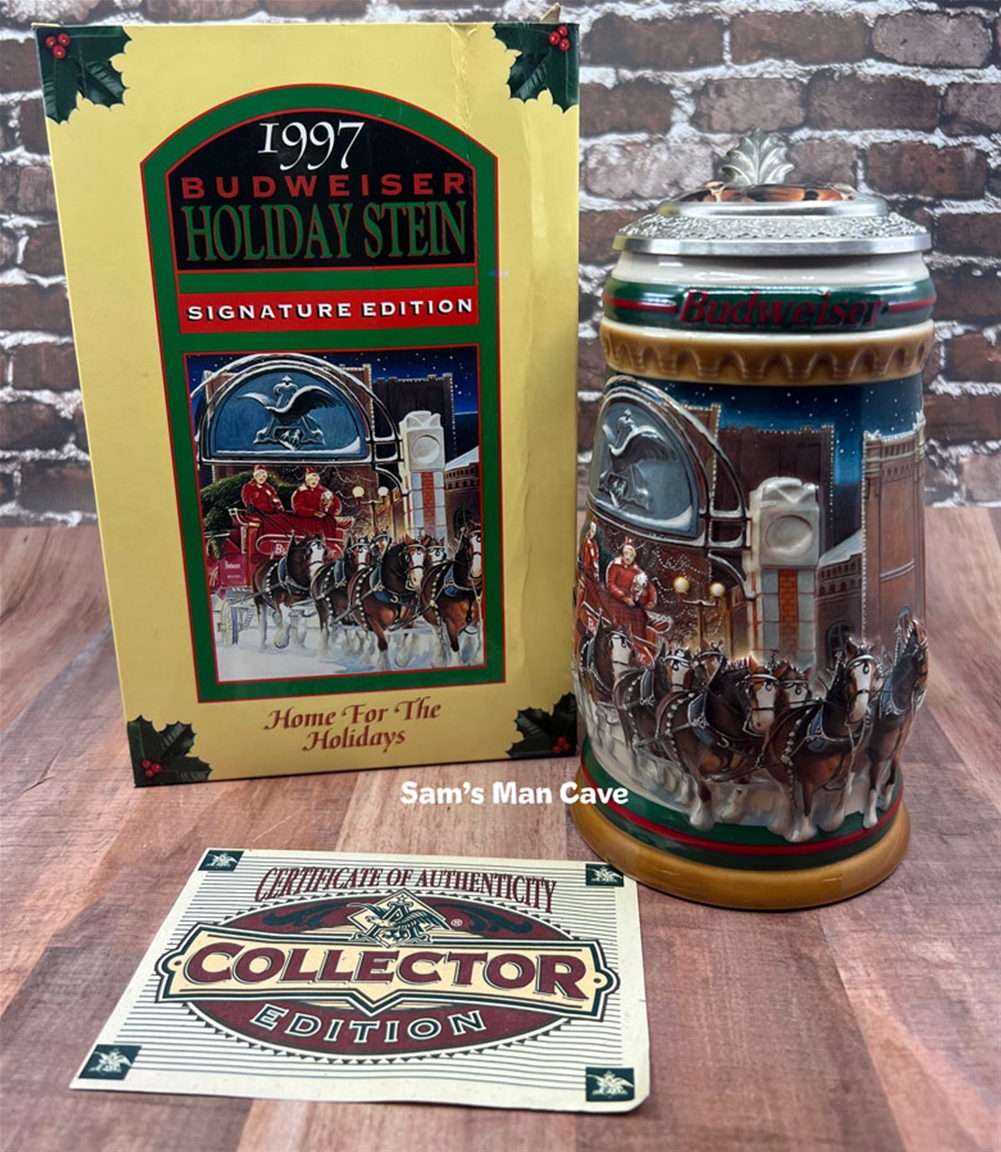 1997 Budweiser Holiday Signature Edition Stein