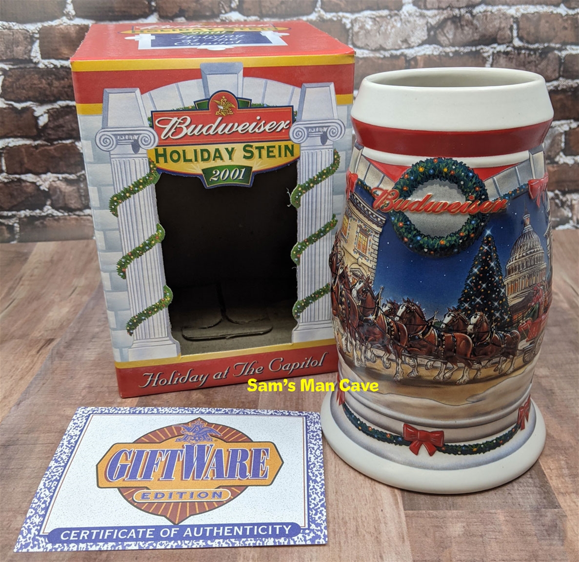 2001 Budweiser Holiday Holiday At The Capitol Mug
