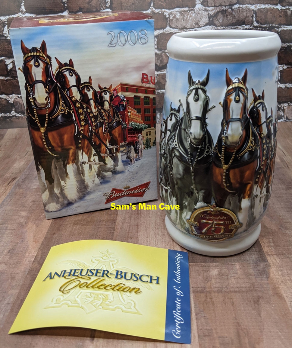2008 Budweiser Holiday 75th Anniversary Mug