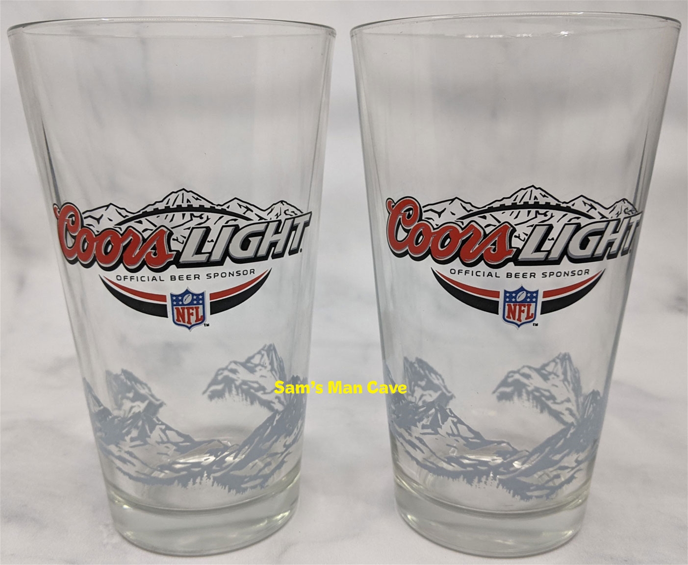 Coors Light NFL Pint Glass Set