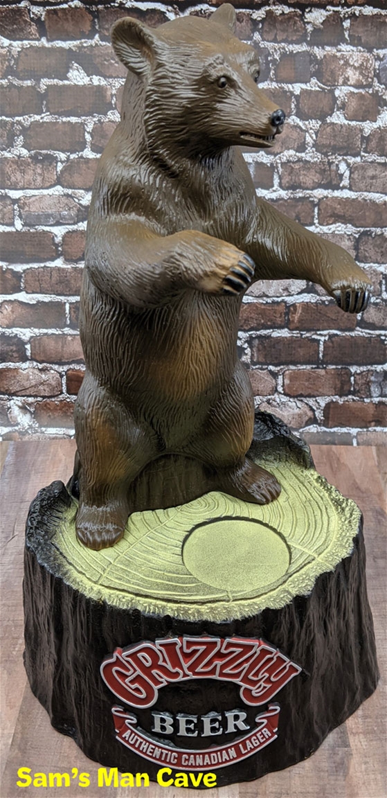 Grizzly Bear Beer Back Bar Piece