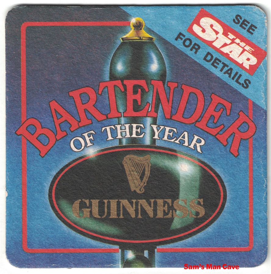 Guinness Bartender of the Year Beer Coaster