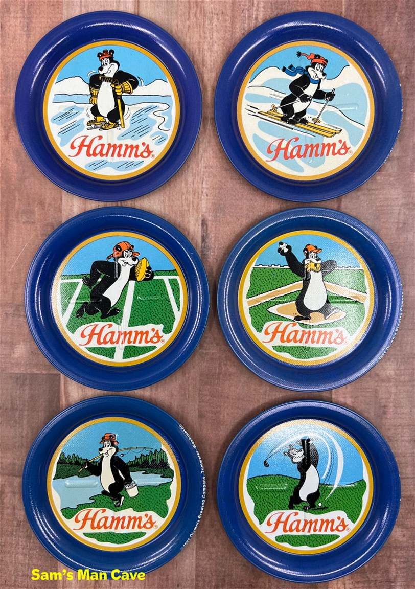 Hamm's Bear Beer Coaster Set