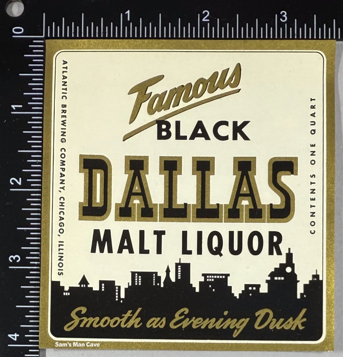 Dallas Black Malt Liquor Label