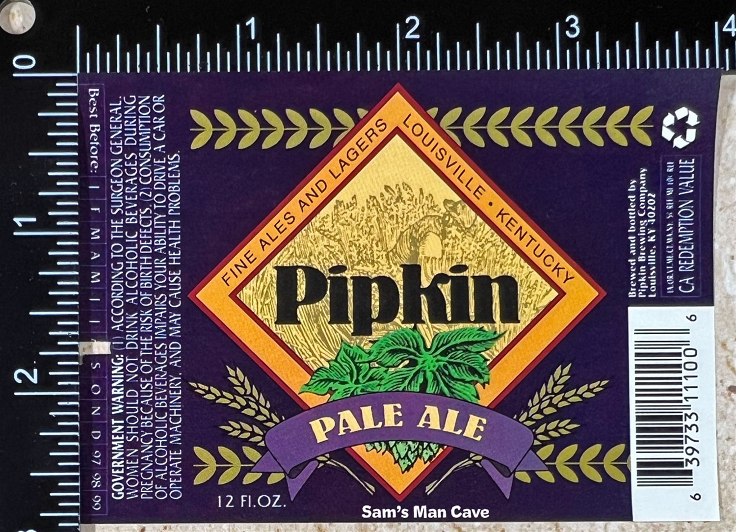 Pipkin Pale Ale Beer Label