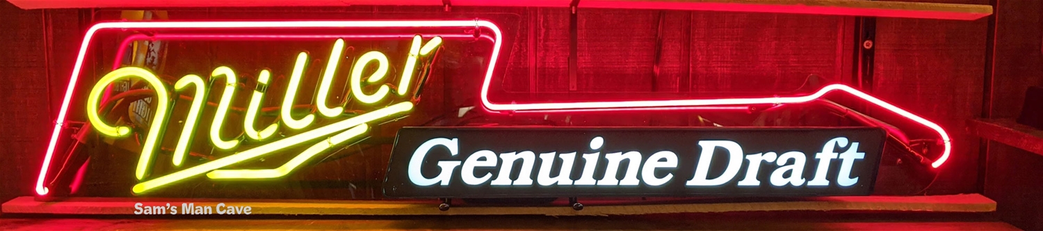 Miller Genuine Draft Guitar Neon