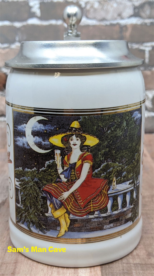 Miller Girl in the Moon Celestial Beer Garden Escape Miniature Stein