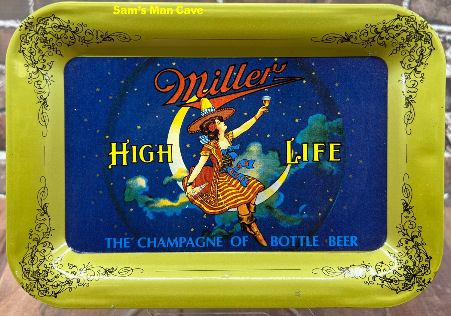 Miller High Life Girl In The Moon Tip Tray