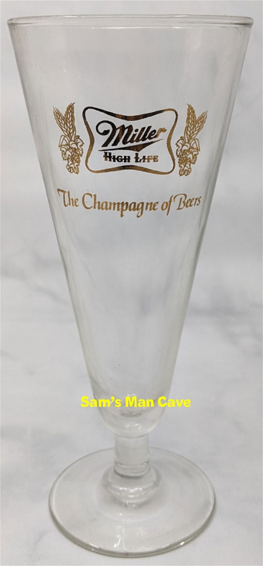 Miller High Life Footed Pilsner Glass