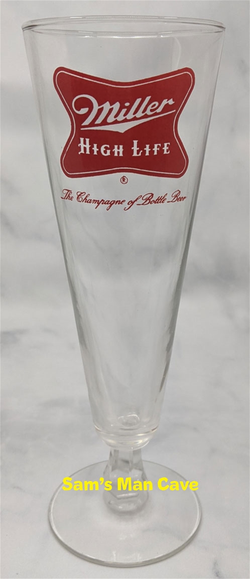 Miller High Life Footed Pilsner Glass