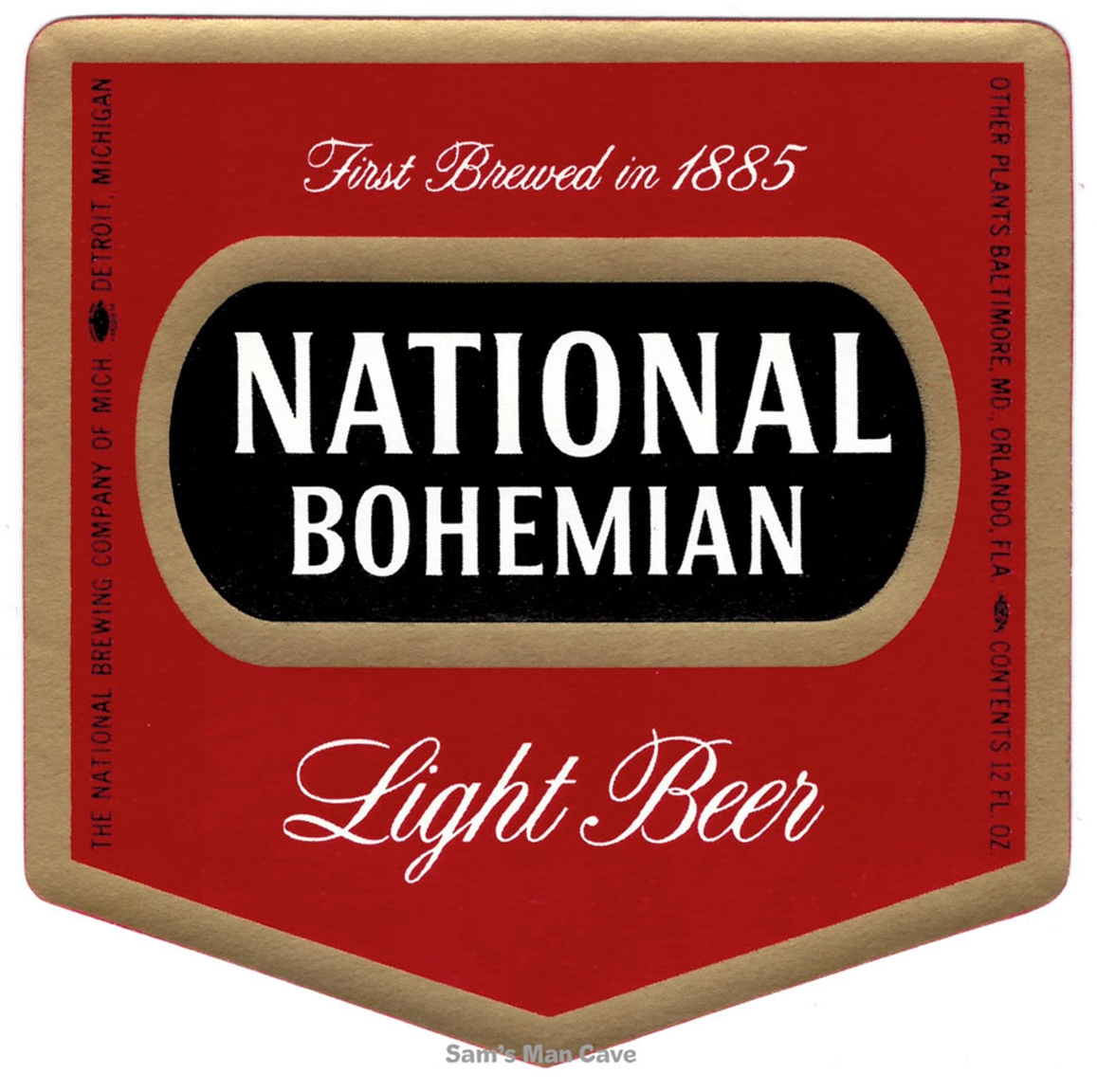National Bohemian Light Beer Label