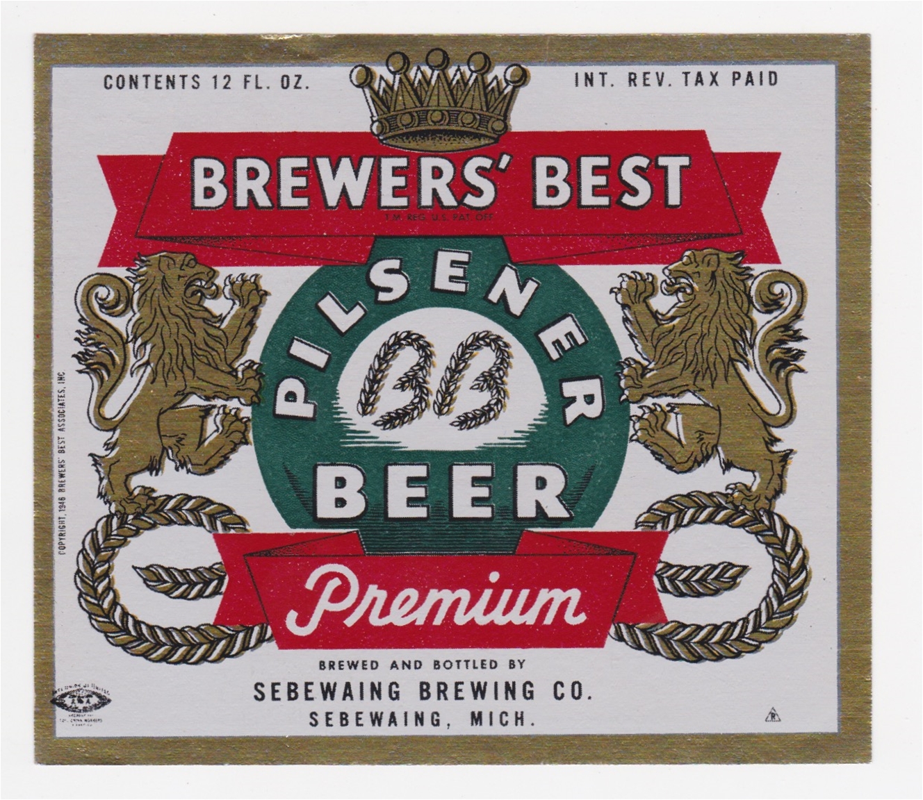 Brewers' Best IRTP Beer Label