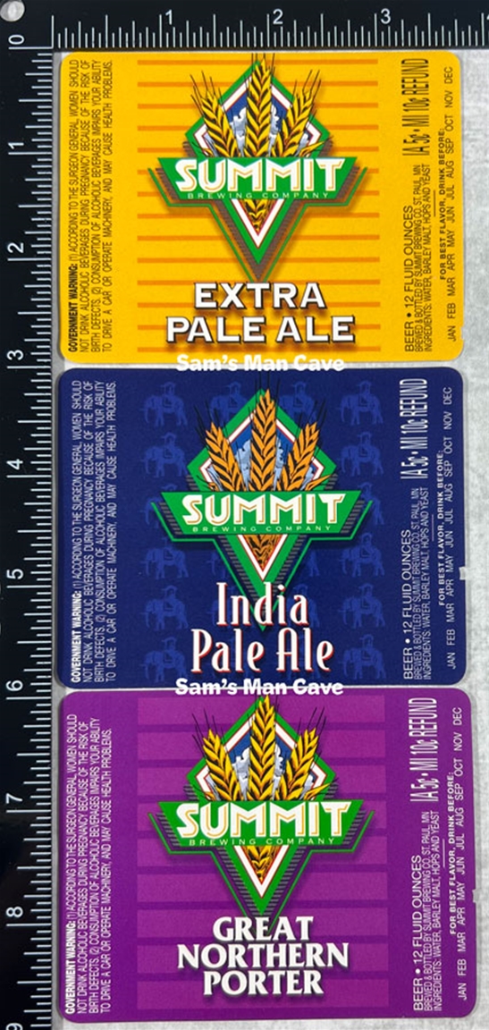 Summit Brewing Beer Label Set