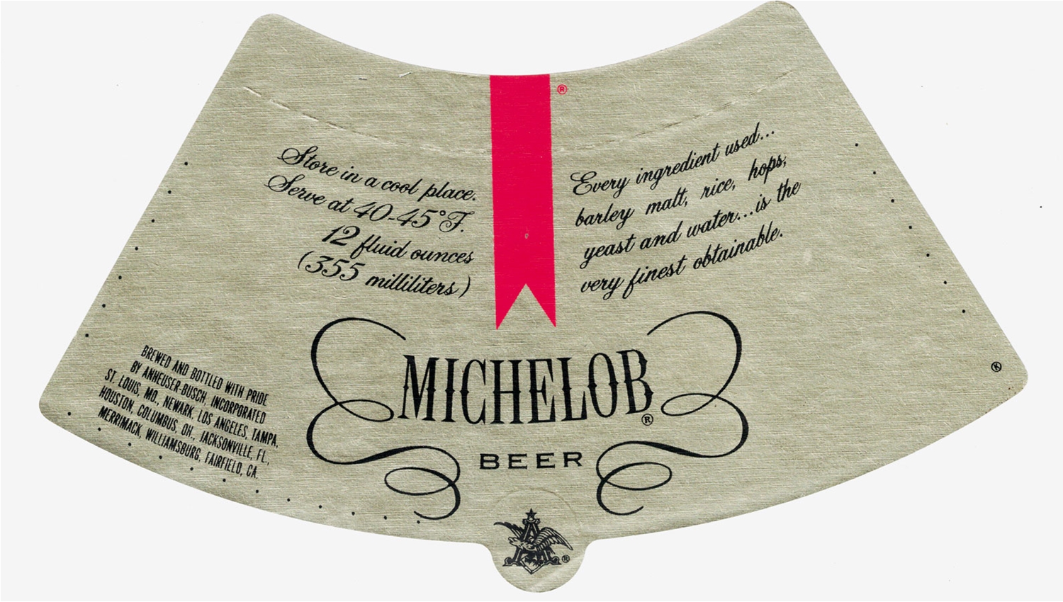 Michelob Beer Label 