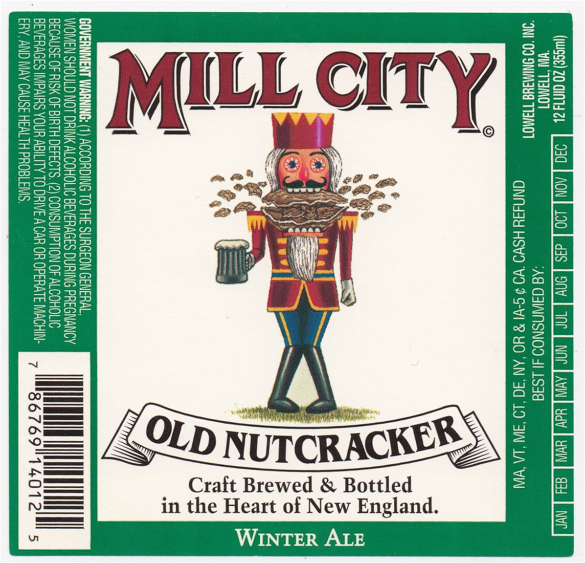 Mill City Old Nutcracker Beer Label
