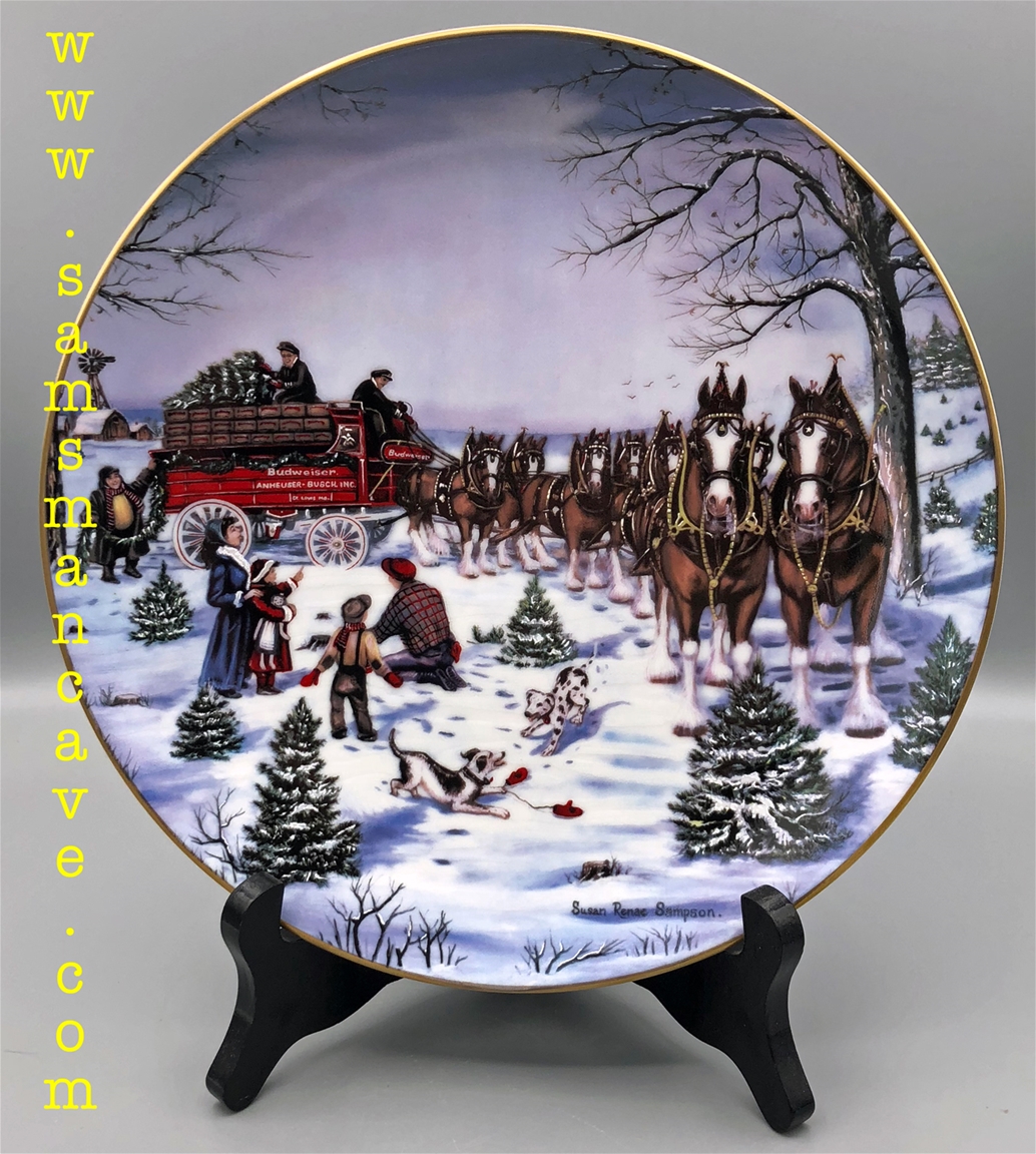 1991 Budweiser Season's Best Holiday Plate