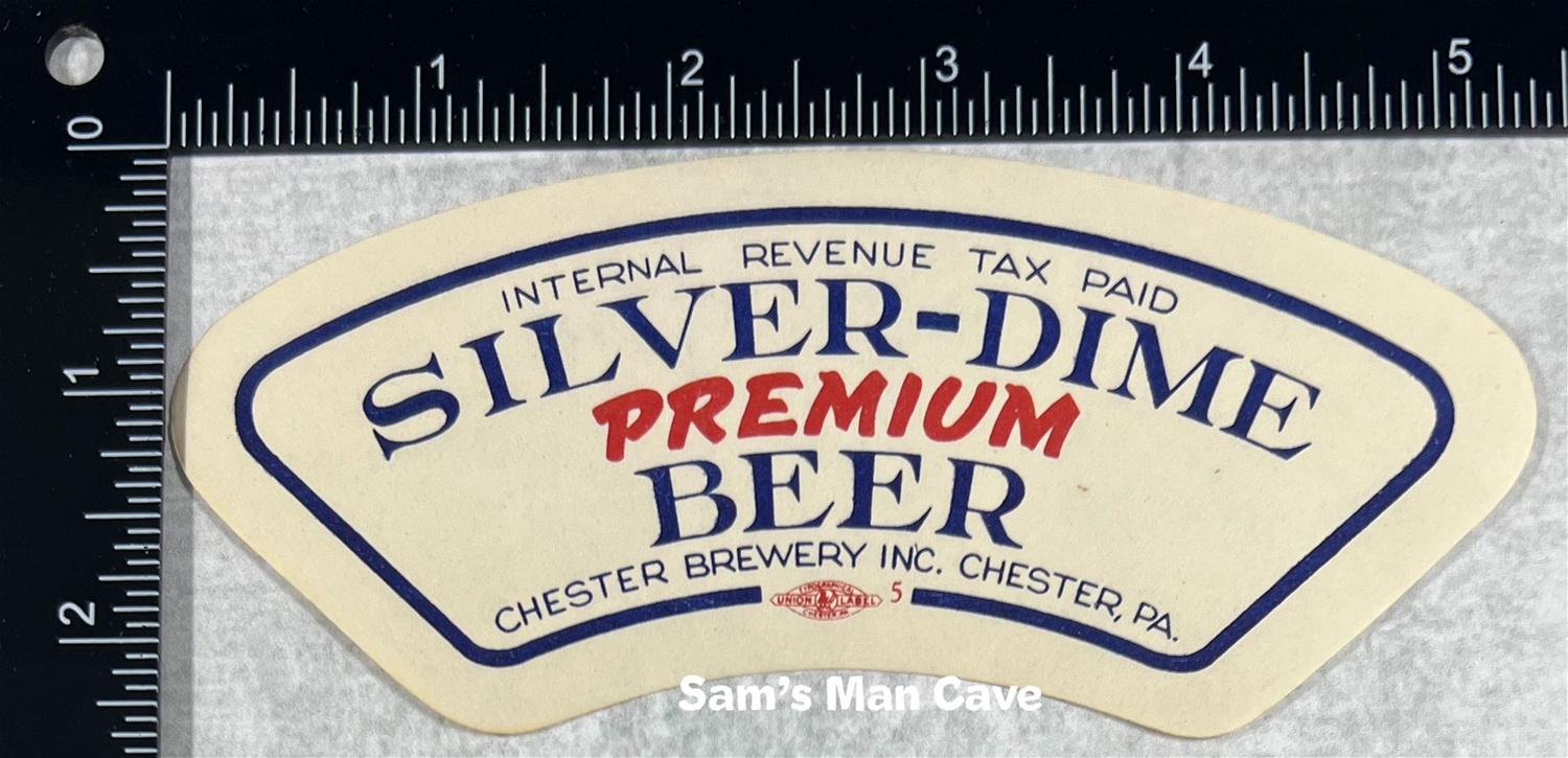 Silver-Dime IRTP Beer Neck Label